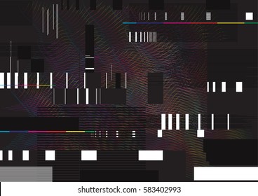 Abstract glitch background illustration. Glitched lines and rectangular shapes. data collapsing. 