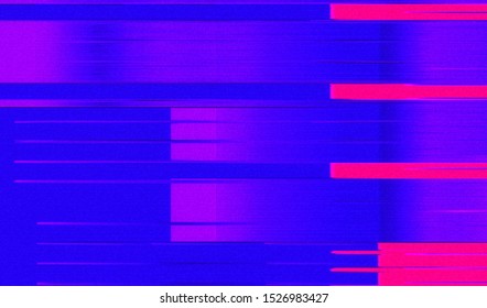 Abstract glitch background. Screen noise of a broken computer monitor. Distortion when watching a digital video signal. Error damage to online television broadcast. Vector illustration.