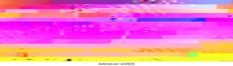 Abstract glitch background. Vector illustration of a distorted surface. Cyberpunk concept. Colorful techno backdrop in a retro style.