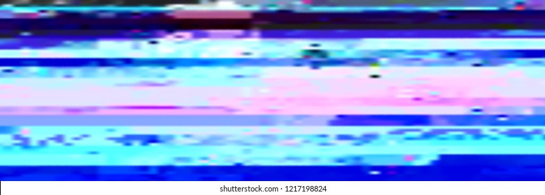 Abstract glitch background. Vector illustration of a distorted surface. Cyberpunk concept. Modern techno backdrop.