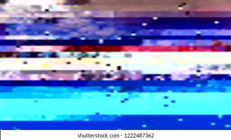 Abstract glitch background. Vector illustration of a distorted surface. Cyberpunk concept. Modern techno backdrop.
