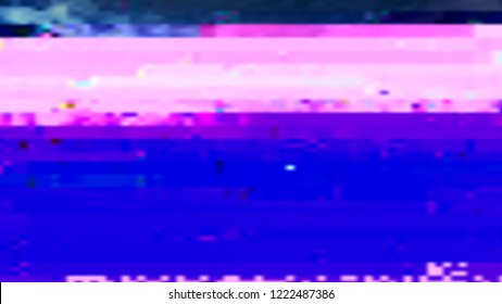 Abstract glitch background. Vector illustration of a distorted surface. Cyberpunk concept. Modern techno backdrop.