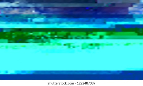 Abstract glitch background. Vector illustration of a distorted surface. Cyberpunk concept. Modern techno backdrop.