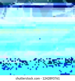 Abstract glitch background. Vector illustration of a distorted surface. Cyberpunk concept. Modern techno backdrop.