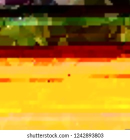 Abstract glitch background. Vector illustration of a distorted surface. Cyberpunk concept. Modern techno backdrop.