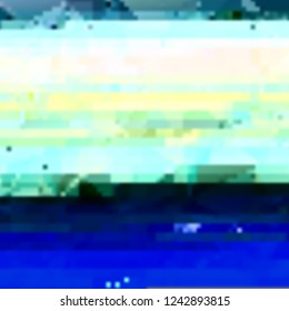 Abstract glitch background. Vector illustration of a distorted surface. Cyberpunk concept. Modern techno backdrop.