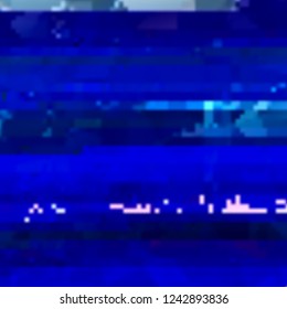 Abstract glitch background. Vector illustration of a distorted surface. Cyberpunk concept. Modern techno backdrop.