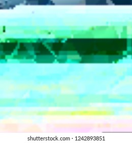 Abstract glitch background. Vector illustration of a distorted surface. Cyberpunk concept. Modern techno backdrop.