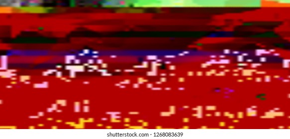 Abstract glitch background. Vector illustration of a distorted surface. Cyberpunk concept. Modern techno backdrop. The image format is suitable for printing on a mug.