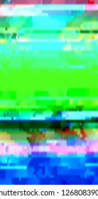 Abstract glitch background. Vector illustration of a distorted surface. Cyberpunk concept. Modern techno backdrop.
