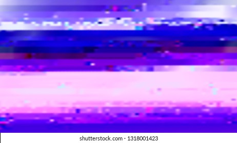 Abstract glitch background. Vector illustration of a distorted surface. Cyberpunk concept. Techno backdrop in a retro futuristic style.