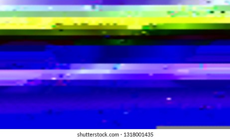 Abstract glitch background. Vector illustration of a distorted surface. Cyberpunk concept. Techno backdrop in a retro futuristic style.