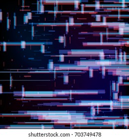 Abstract glitch background. vector illustration. glitched rectangular shapes. collapsing data