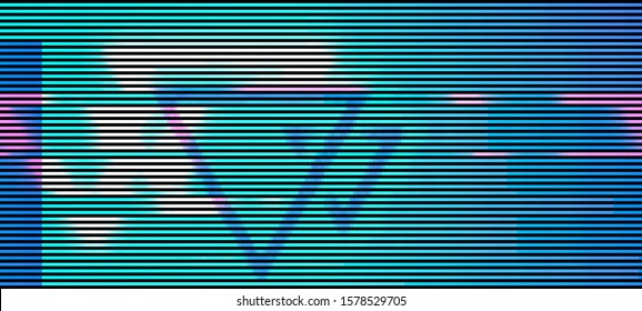 Abstract glitch background in a webpunk stylization. Cyberpunk concept. Colorful techno backdrop with aesthetics of vaporwave style of 80's. Creative graphic design for poster,brochure,flyer and card.
