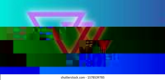 Abstract glitch background in a webpunk stylization. Cyberpunk concept. Colorful techno backdrop with aesthetics of vaporwave style of 80's. Creative graphic design for poster,brochure,flyer and card.
