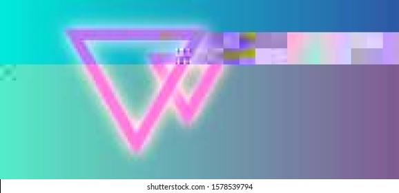 Abstract glitch background in a webpunk stylization. Cyberpunk concept. Colorful techno backdrop with aesthetics of vaporwave style of 80's. Creative graphic design for poster,brochure,flyer and card.