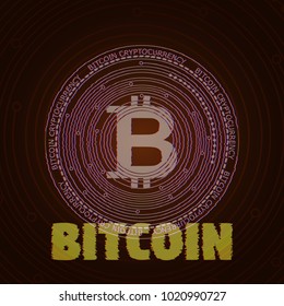 Abstract Glitch bitcoin.