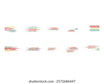 Abstract Glitch Design Element Set