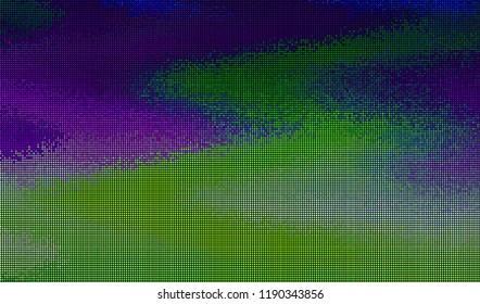 Abstract glitch digital color pixel noise. The background of the damaged television image. Vector illustration.