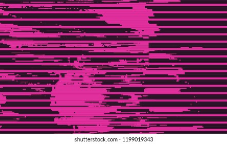 Abstract glitch digital color pixel noise. Background of the damaged television image. Vector illustration.