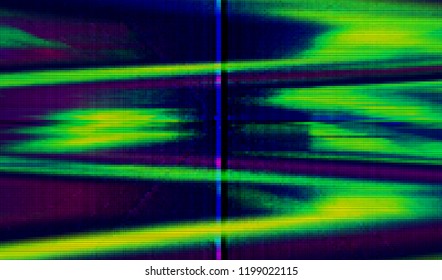 Abstract glitch digital color pixel noise. Background of the damaged television image. Vector illustration.