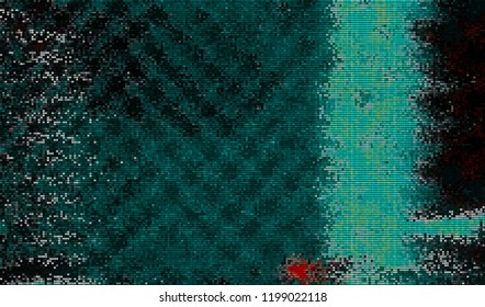 Abstract glitch digital color pixel noise. Background of the damaged television image. Vector illustration.