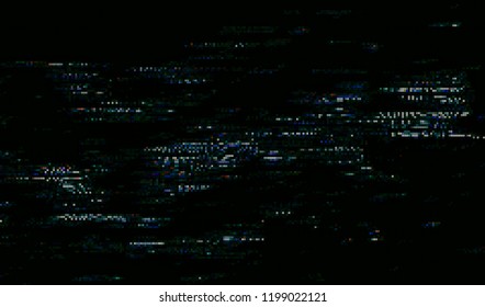 Abstract glitch digital color pixel noise. Background of the damaged television image. Vector illustration.