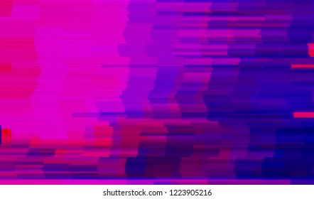 Abstract glitch digital color pixel noise. Background of the damaged television image. Vector illustration.