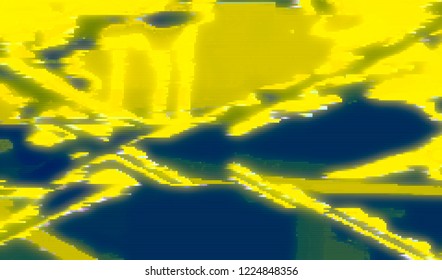 Abstract glitch digital color pixel noise. Background of the damaged television image. Vector illustration.