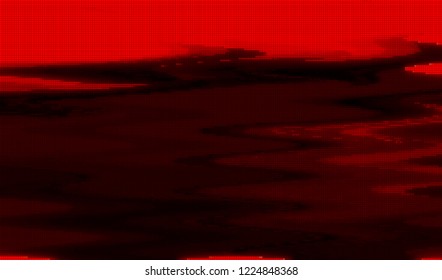 Abstract glitch digital color pixel noise. Background of the damaged television image. Vector illustration.