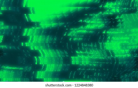 Abstract glitch digital color pixel noise. Background of the damaged television image. Vector illustration.