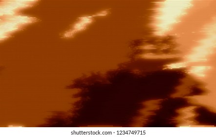 Abstract glitch digital color pixel noise. Background of the damaged television image. Vector illustration.