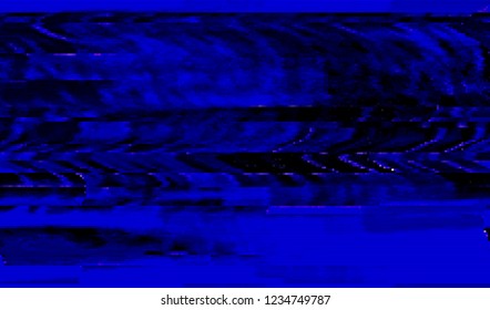 Abstract glitch digital color pixel noise. Background of the damaged television image. Vector illustration.