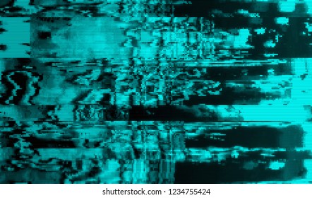 Abstract glitch digital color pixel noise. Background of the damaged television image. Vector illustration.