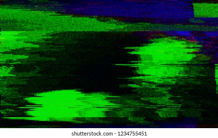 Abstract glitch digital color pixel noise. Background of the damaged television image. Vector illustration.
