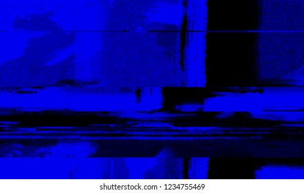Abstract glitch digital color pixel noise. Background of the damaged television image. Vector illustration.