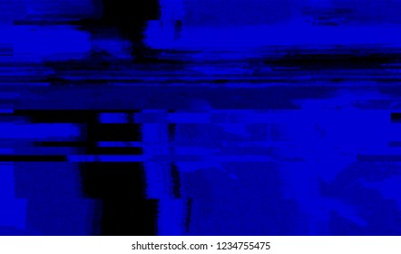Abstract glitch digital color pixel noise. Background of the damaged television image. Vector illustration.