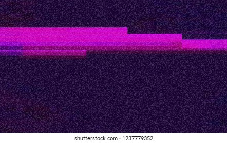 Abstract glitch digital color pixel noise. Background of the damaged television image. Vector illustration.