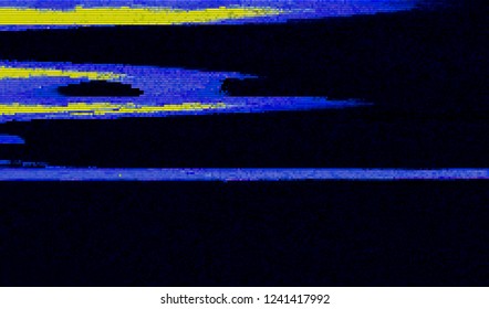 Abstract glitch digital color pixel noise. Background of the damaged television image. Vector illustration.