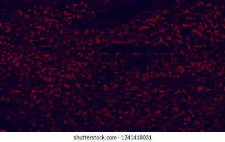 Abstract glitch digital color pixel noise. Background of the damaged television image. Vector illustration.