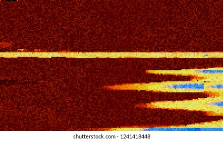 Abstract glitch digital color pixel noise. Background of the damaged television image. Vector illustration.