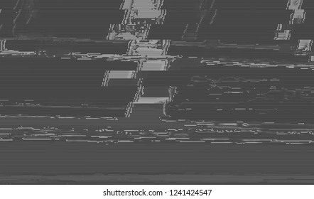 Abstract glitch digital color pixel noise. Background of the damaged television image. Vector illustration.