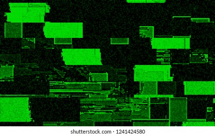 Abstract glitch digital color pixel noise. Background of the damaged television image. Vector illustration.