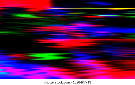 Abstract glitch digital color pixel noise. Background of the damaged television image. Vector illustration.