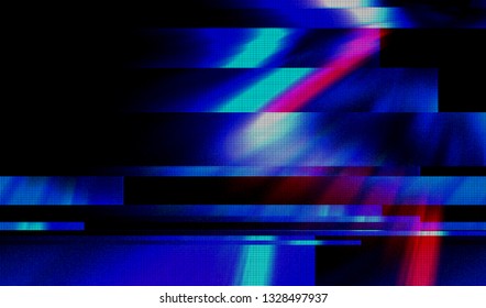 Abstract glitch digital color pixel noise. Background of the damaged television image. Vector illustration.