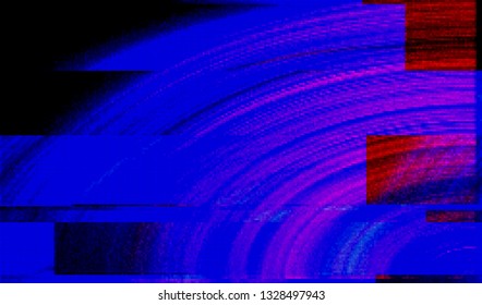 Abstract glitch digital color pixel noise. Background of the damaged television image. Vector illustration.