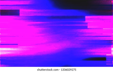Abstract glitch digital color pixel noise. Background of the damaged television image. Vector illustration.
