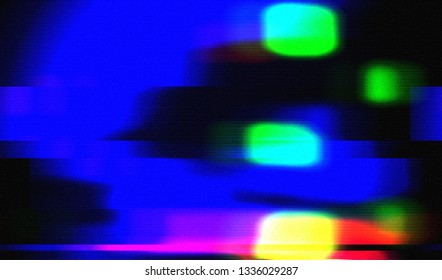 Abstract glitch digital color pixel noise. Background of the damaged television image. Vector illustration.