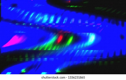 Abstract glitch digital color pixel noise. Background of the damaged television image. Vector illustration.