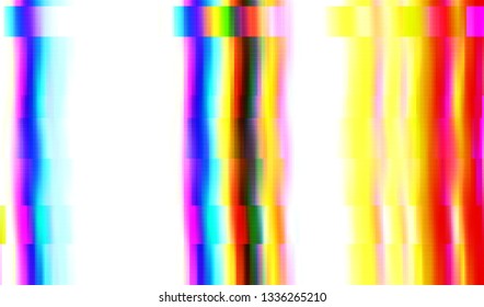 Abstract glitch digital color pixel noise. Background of the damaged television image. Vector illustration.
